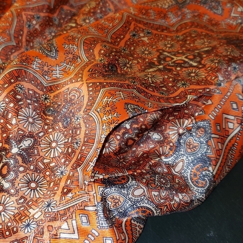 Love21 orange tapestry lined flare skirt - Picture 5 of 11